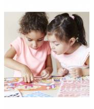 mon village arc-en-ciel en autocollants - gomettes des formes  - Poppik Sticker Discovery