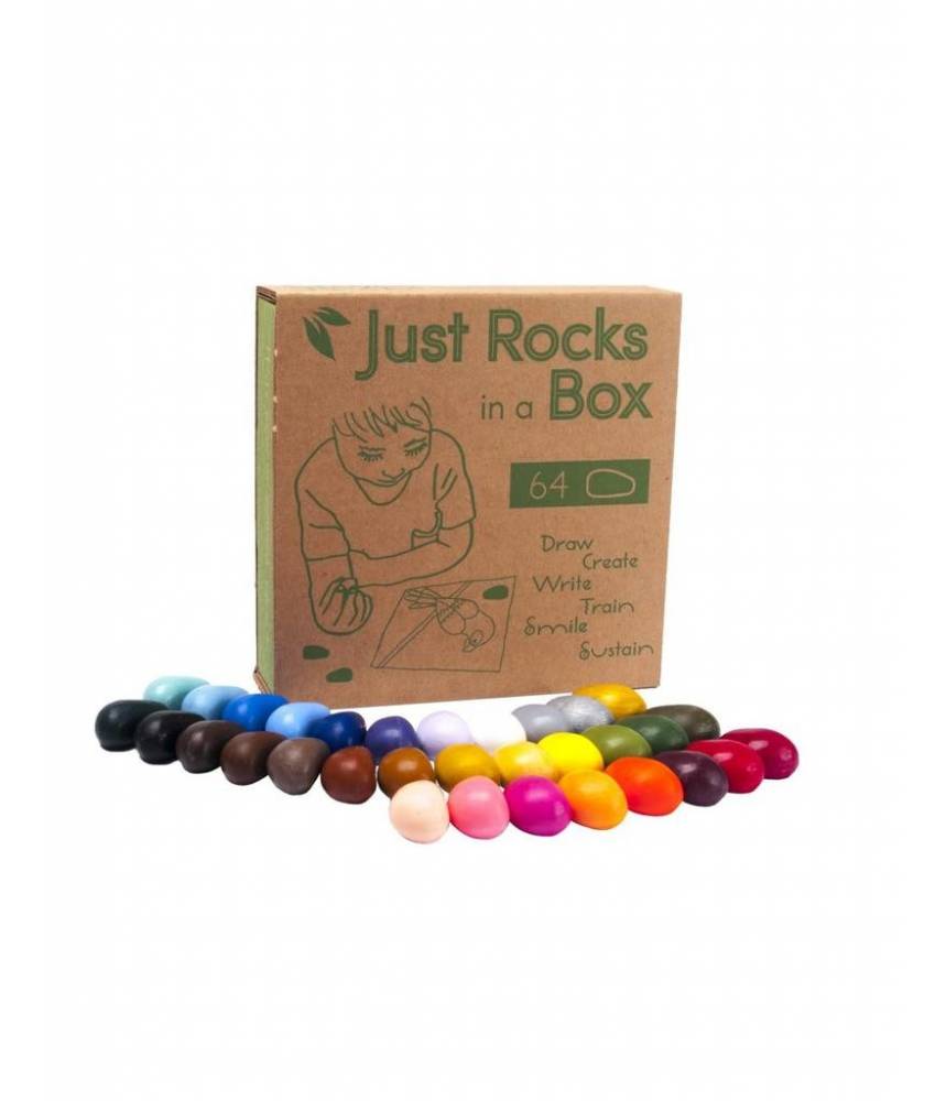 Crayons Rock 64 pièces, 32 couleurs  - Crayons cailloux lot de 64