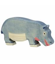 Hippopotame, mangeant - figurine en bois HOLZTIGER
