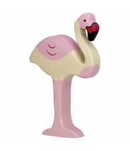 Flamant rose - figurine en bois HOLZTIGER